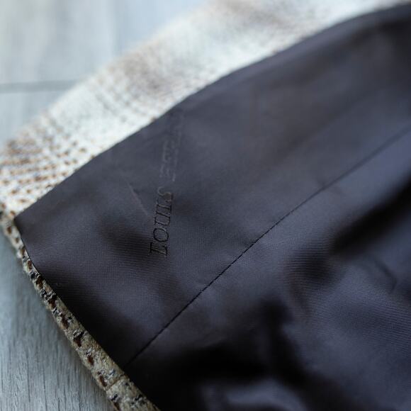 VTG Louis Féraud Wool Plaid Blazer Jacket Minimalist Old Money Parisian Style - Picture 2 of 10